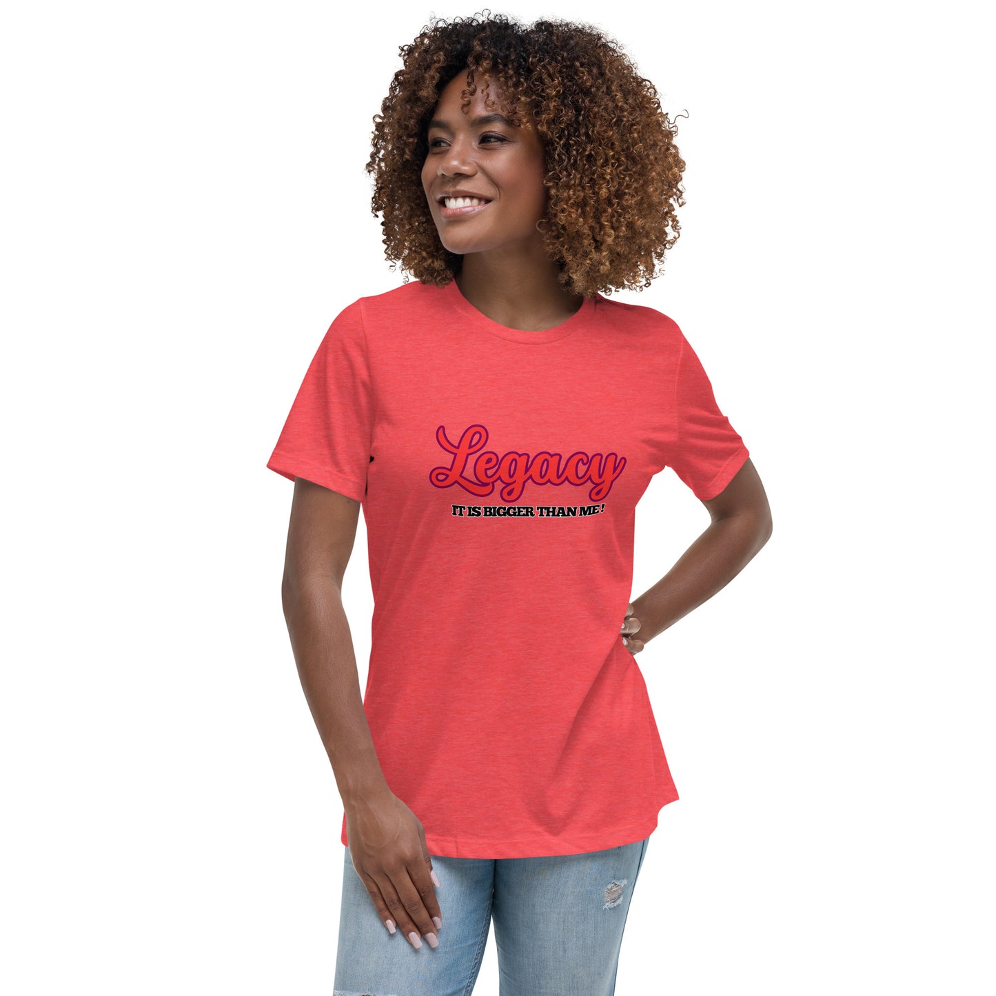 Women's Relaxed T-Shirt-LEGACY (RED)