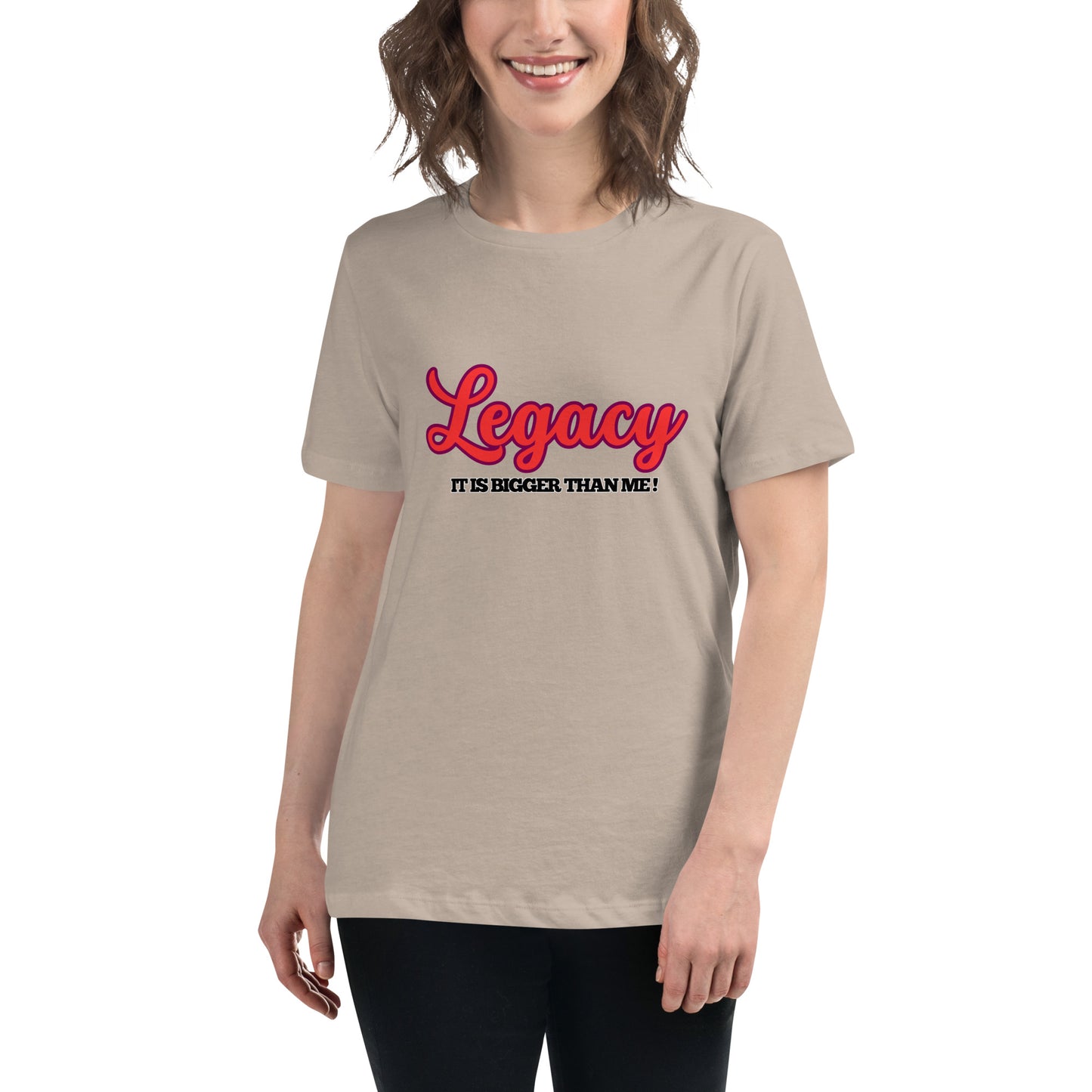 Women's Relaxed T-Shirt-LEGACY (RED)