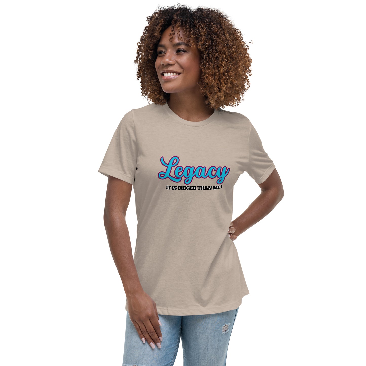 Women's Relaxed T-Shirt-LEGACY (BLUE)