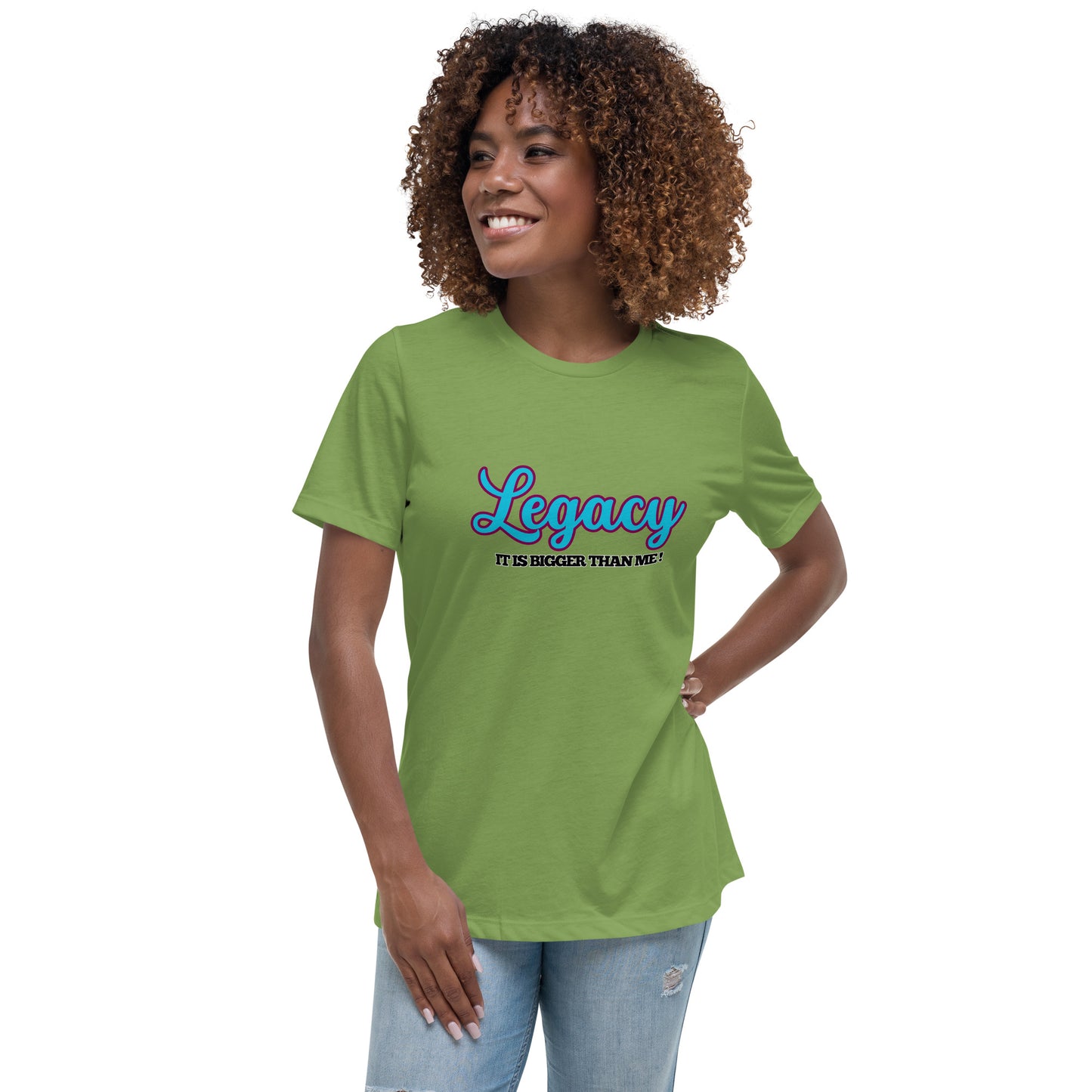 Women's Relaxed T-Shirt-LEGACY (BLUE)