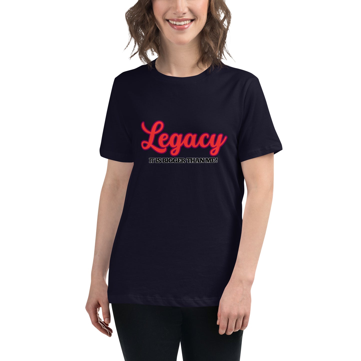 Women's Relaxed T-Shirt-LEGACY (RED)