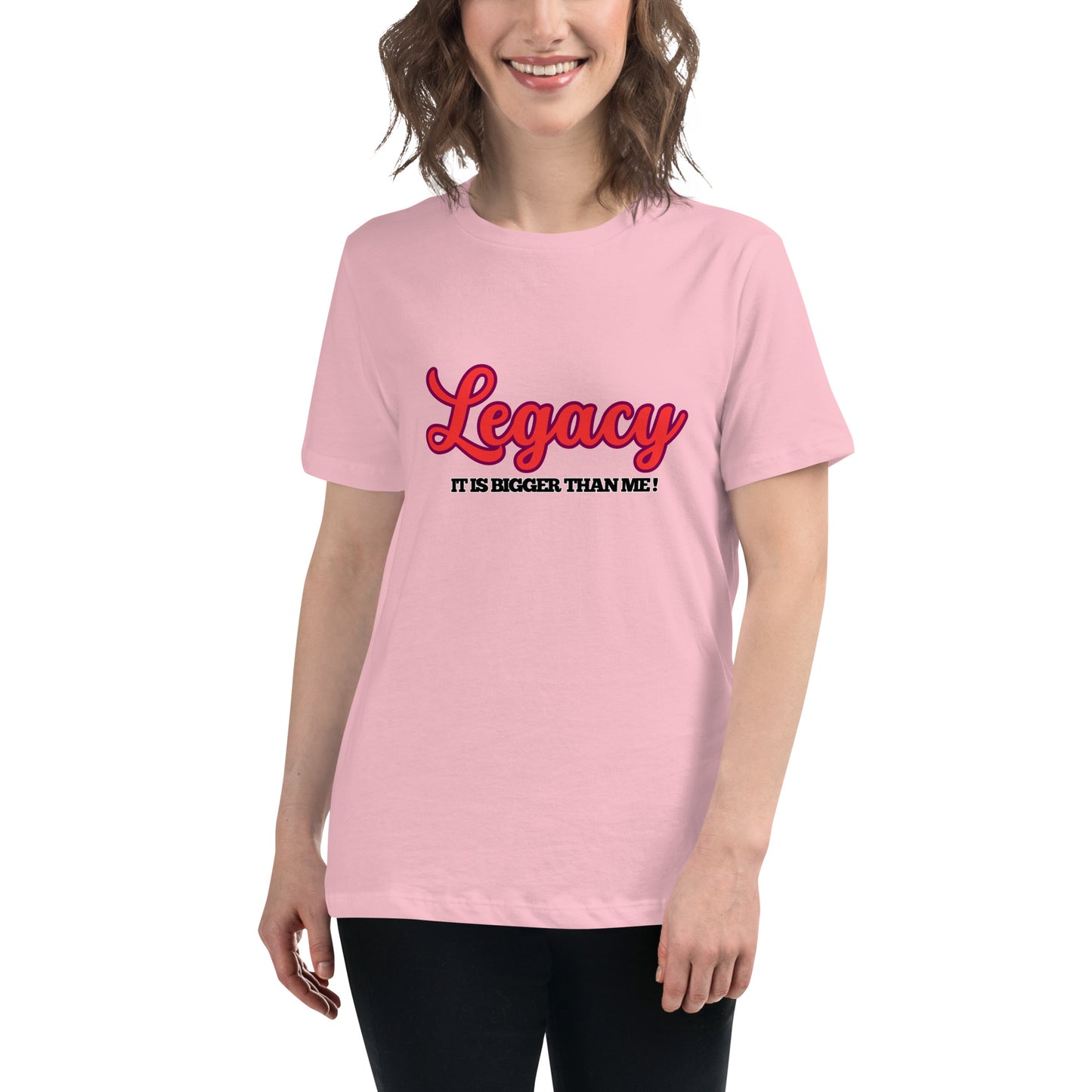 Women's Relaxed T-Shirt-LEGACY (RED)