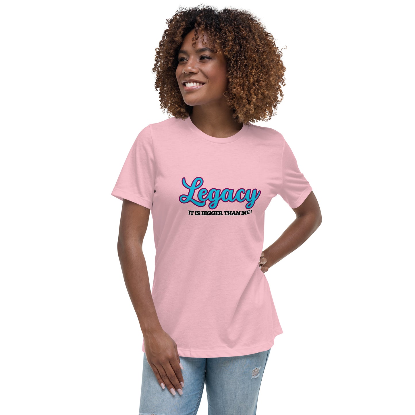 Women's Relaxed T-Shirt-LEGACY (BLUE)