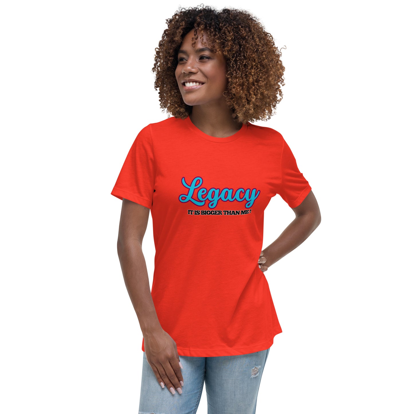 Women's Relaxed T-Shirt-LEGACY (BLUE)