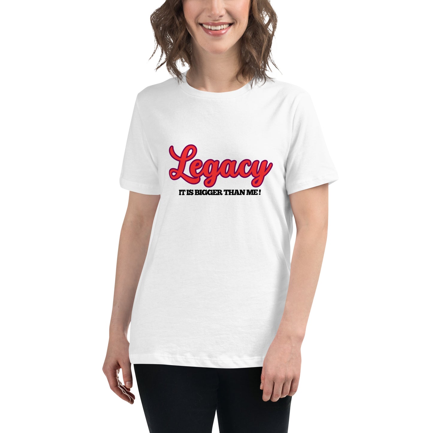 Women's Relaxed T-Shirt-LEGACY (RED)